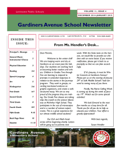 Gardiners Avenue School Newsletter