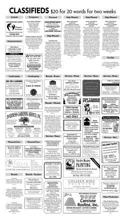 to view the current weeks classifieds.