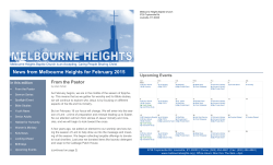 Current Newsletter - Melbourne Heights Baptist Church