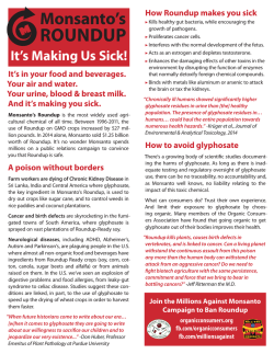 Monsanto Makes Us Sick! leaflet
