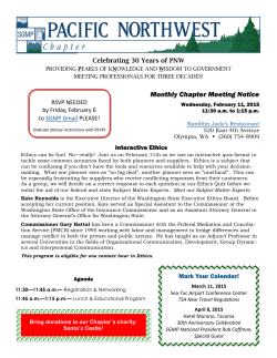 Monthly Chapter Meeting Notice