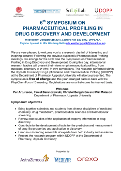 6th Symposium on Pharmaceutical Profiling in Drug Discovery and