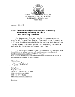 February 11, 2015 - Judge Simpson - Civil Non Jury