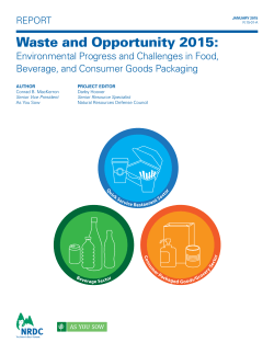 Waste and Opportunity 2015 - Natural Resources Defense Council