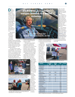 flyRTW80 story featured on NAV CANADA NEWS click to see PDF file.