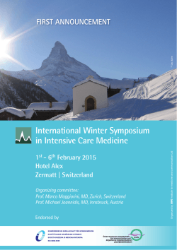 International Winter Symposium in Intensive Care Medicine 1st