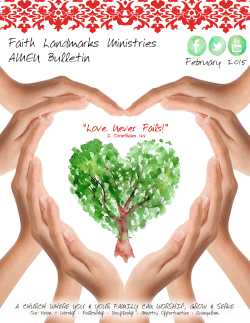 monthly bulletin - Faith Landmarks Ministries