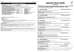 Ipswich Form Guide - Thoroughbred Racing QLD