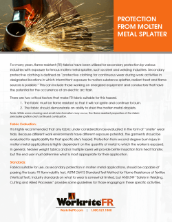 PROTECTION FROM MOLTEN METAL SPLATTER