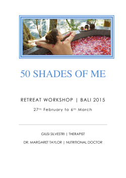 50 Shades Of Me Bali Workshop