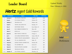 Leader Board - Hertz Agent Gold Rewards