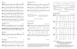 Cathedral Worship Aid For: February 1, 2015 (PDF)