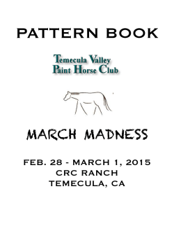 PATTERN BOOK - Temecula Valley Paint Horse Club