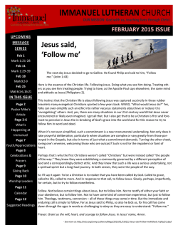 February 2015 - Immanuel Lutheran Church