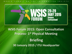 WSIS Forum 2015