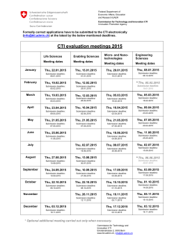 CTI evaluation meetings 2015 - KTI