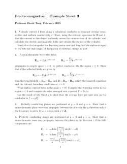 Electromagnetism: Example Sheet 3