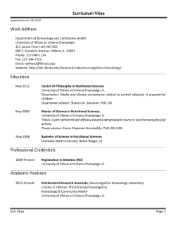 Download Curriculum Vitae - Kinesiology and Community Health