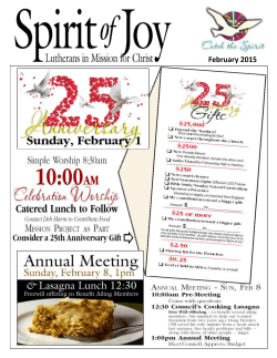 February 2015 - Spirit of Joy