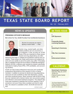 Board Report - Texas State Board of Public Accountancy