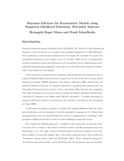 Bayesian Inference for Econometric Models using Empirical