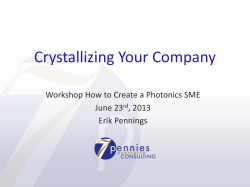 Crystallizing Your Company