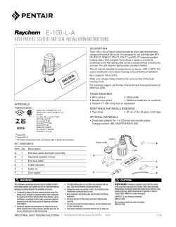 E-100 LA Installation Manual