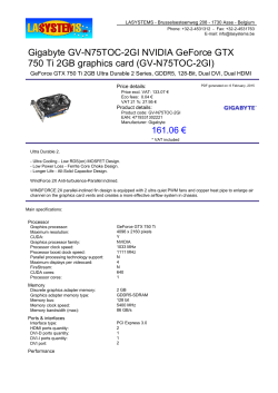 Gigabyte GV-N75TOC-2GI NVIDIA GeForce GTX 750 Ti 2GB