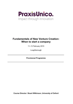 Fundamentals of New Venture Creation: When to start
