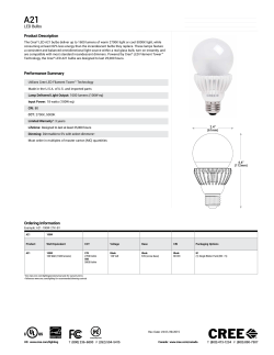 Cree Lamps A22 SpecSheet