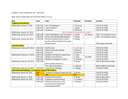 AHD Schedule