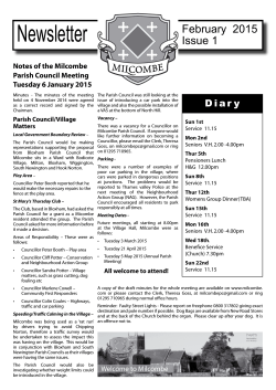 Milcombe Newsletter Feb 15