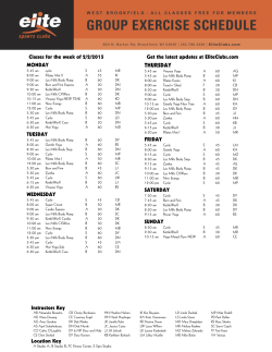 Print Schedule - Elite Sports Clubs