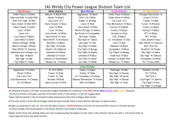 14G3-Blue Division League Schedule