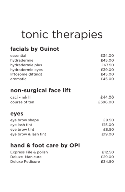 tonic therapies