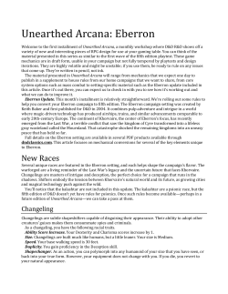Unearthed Arcana: Eberron
