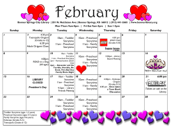 Calendar-February2015 - Bonner Springs City Library