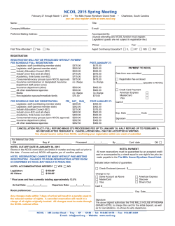 Printable Registration - National Conference of Insurance Legislators