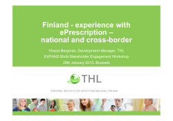 Finland - experience with ePrescription – national and