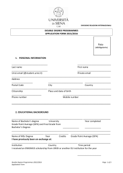 double degree programmes application form 2015/2016 1. personal