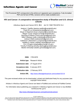 Provisional PDF - Infectious Agents and Cancer