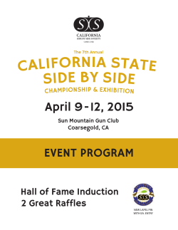 2015 State Shoot Program - California Side by Side Society