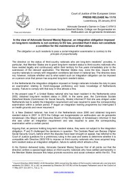 Court of Justice of the European Union PRESS RELEASE No 11/15