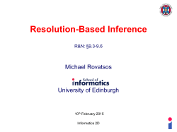 Resolution-Based Inference