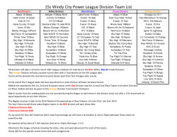 15G2-White Division League Schedule