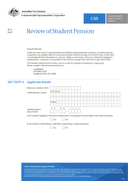 CSS-SC3 Review of Student Pension
