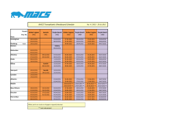 MACS Transatlantic Westbound Schedule