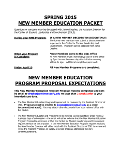 New Member Education Packet - SUNY College at Old Westbury
