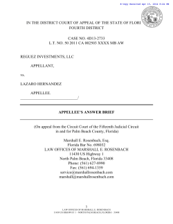 Answer Brief - Fourth District Court of Appeal