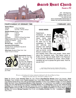 Weekly Bulletin - Sacred Heart Church
